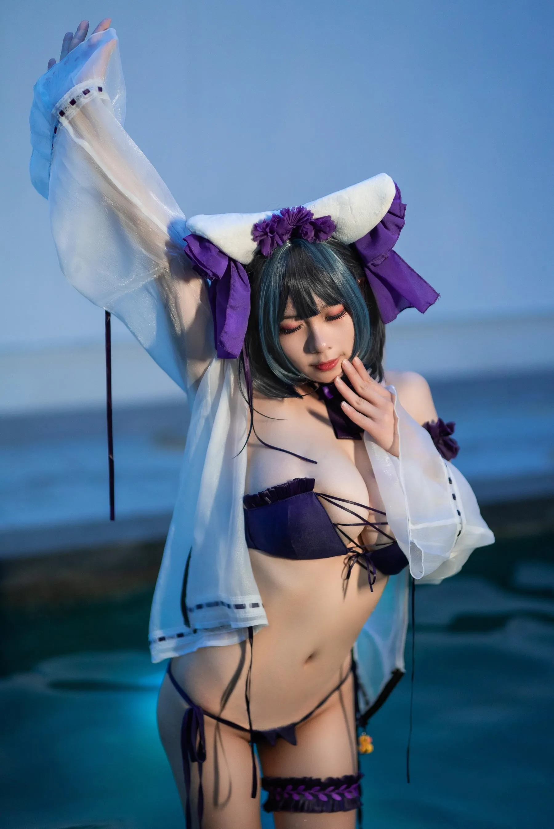 末夜787 – NO.14 舰长 柴郡泳装 [32P]插图5